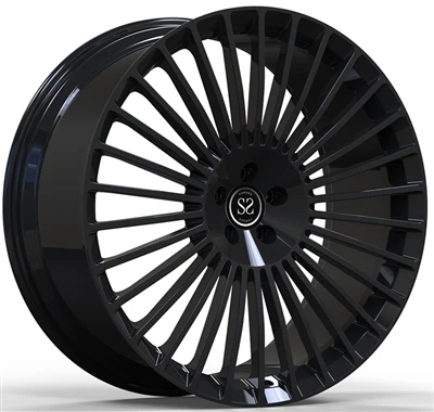 24x10.5 ו-24x12 שחור מבריק מותאמים אישית 1-חישוקים מחושלים למחשב עבור MERCEDE...