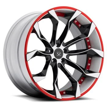 גלגלים מחושלים עם 2 מחשבים עם טבעת אדומה עבור BMW M5 19 20 21 22 23 ו-24 אינץ'