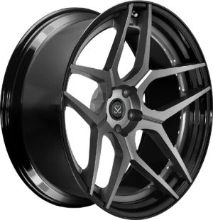20Inch 5x120 5x114.3 2PCS מבריק שחור מחושל חישוקי סגסוגת עבור אאודי ביואיק פרארי פורשה